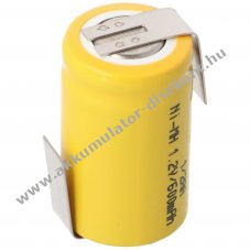 1/2AA Ni-MH Akkumultor 1.2V, 600mAh, Z forrfl