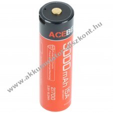 21700 Li-ion Akkumultormultor 5000mAh, 3,6V USB-C, max. kistsi ram 15A, 76.2 x 21.7mm