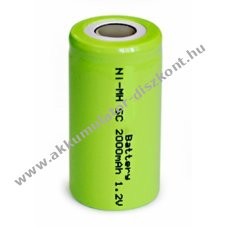 OEM SC 2000mAh 1.2V NiMH High Power Sub-C Akkumultorcella