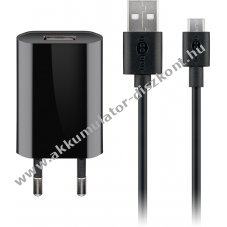 Goobay Micro USB tltkszlet 1A fekete