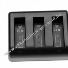Helyettest hlzati 3 rekeszes tlt (Micro USB Type C) DJI OSMO Action Akkumultorkhoz