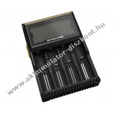 Akkumultor tlt  Nitecore Digicharger D4EU Li-Ion, IMR (pl. 18650,26650) s NiMH/NiCd (AA, AAA)