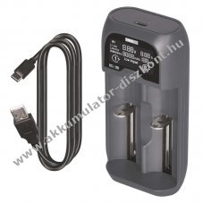 Emos BCL-20D inteligens 2 csatorns akkumultor tlt , 14650, 18650 stb