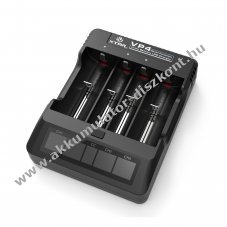 Xtar Smart-Charger VP4 t�lt� LCD kijelz�vel 4 csatorn�s Li-Ion Akkumul�torkhoz