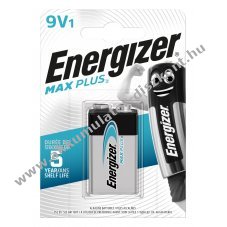 Energizer MAX PLUS 9V alkli elem 6LR61/PP3/9V/E-Block/522 1db/csomag