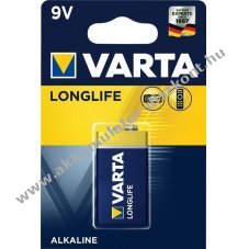 Varta Longlife (4122) 9V-Block elem 1db/csom. 4122101411