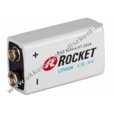 ROCKET Ultimate Lithium 6LR61 9V block elem 1200 mAh 1db/csomag
