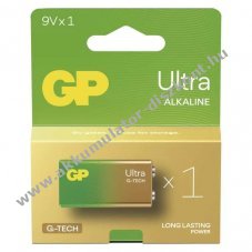 GP Ultra 9V Block elem 6LR61, 6LF22, 522, MN1604 1db/csomag - A kszlet erejig!