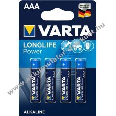 Varta alkli elem Micro (AAA / LR03) - Longlife Power (4903) 4db/csom.