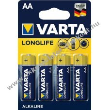 Varta alkli ceruza elem mignon (AA / LR6)  - Longlife (4106) 4db/csom. (4106101414)