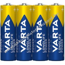 Varta longlife Power AA/ LR6/ ceruza elem 4db/csomag