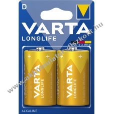 Varta Longlife elem 4020/LR20/D/Mono/glit 2db/csom.
