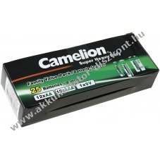 Camelion 25db-os elem szett csomag (12db AA ceruza elem, 12db AAA mikr elem, 1db 9V hasb elem)