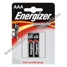 ENERGIZER Alkaline Power elem AAA mikro E92  2db/csom