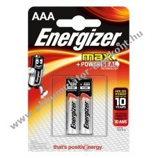 ENERGIZER Max elem AAA mikro E92 2db/csom