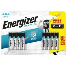 ENERGIZER MAX PLUS B8 6+2db AAA mikro elem E92