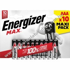 ENERGIZER Max elem AAA mikro E92 10db/csom