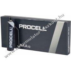 Procell (Duracell) industrial Constant ipari elem MN2400 LR03 AAA Micro 10db/csom.