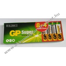 GP elem Super LR03 Micro AAA 12db/csom. - Kirusts!