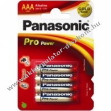 Panasonic Pro Power Gold Alkaline LR03, AAA, Micro 4db/csomag - Kirusts!