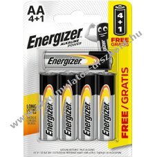 ENERGIZER Alkaline Power AA, ceruza, E91, 4+1db/csomag