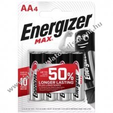 Energizer Max AA, E91 ceruza elem, 4db/csomag