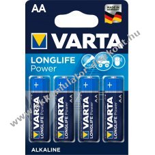 Varta Longlife Power alkli 4906 AA mignon / ceruza elem 4db/csom.