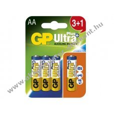 GP elem Ultra Plus LR6 Mignon AA (ceruza elem) 4db/csom. 3 plusz 1