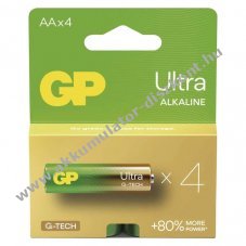 GP ultra alkli, AA, mignon, ceruza elem 4db/csomag