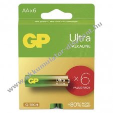GP Ultra alkli, AA, mignon, ceruza elem 6db/csomag - A kszlet erejig!