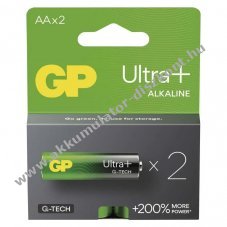 GP Ultra Plus alkli, AA, mignon, ceruza elem 2db/csomag - A kszlet erejig!