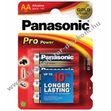 Panasonic Pro Power Gold Alkaline, LR6, AA, Mignon elem, 4db/csomag - Kirusts!