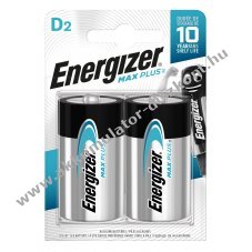 Energizer MAX PLUS Mono D LR20 Alkli glit elem 2db/csomag