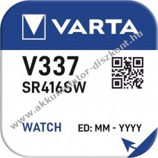 Varta gombelem, raelem V337/SR416SW - Kirusts!