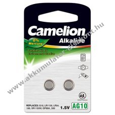 Camelion gombelem AG10/LR54/V10GA/189/389 2db/csom.