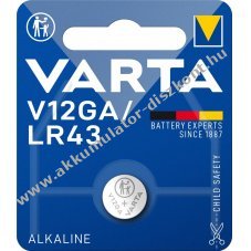 Varta gombelem LR43 1db/csom. - Kirusts! - A kszlet erejig!