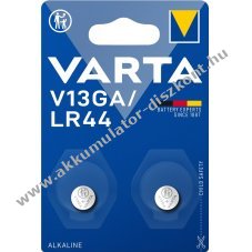 Varta gombelem AG13, LR44, A76, 4276, LR1154, V4034PX alkli 2db/csom.