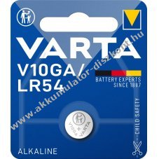 Varta gombelem tpus LR54, V10GA 1db/csom. - Kirusts!