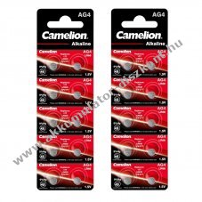 20db Camelion gombelem LR66 / AG4 / G4 / LR626 / 177 / SR626W / GP77A / 377