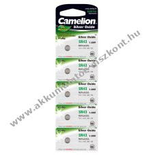 Camelion ezstoxid-gombelem SR43 / G12 / 386 / LR43 / 186 5db/csom.