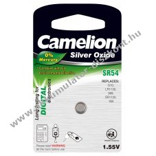 Camelion ezstoxid gombelem SR54/G10/LR1130/389/SR1130/189/CR1130 1db/csom.