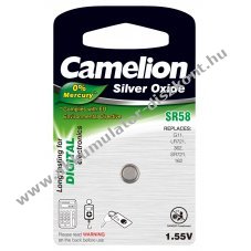 Camelion ezstoxid-gombelem SR58/SR58W / G11/ LR721 / 362 / SR721 / 162  1db/csom.