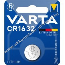 Varta gombelem CR1632 Lthium 1db/csom - Kirusts!