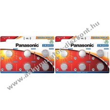 12db (2x6) Panasonic lithium CR2032 gombelem