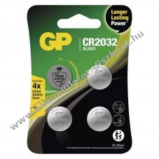 GP Ltium gombelem CR2032 4db/csomag