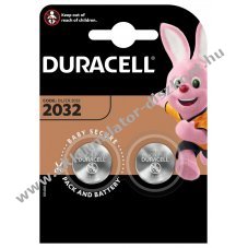 Lithium gombelem Duracell CR2032 DL2032 ED2026 2db/csom.