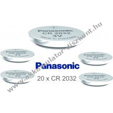 Panasonic Lithium gombelem CR2032 / DL2032 / ECR2032 20db/csom.