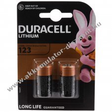 Duracell Ultra fot elem 123 CR123A DL123A RCR123 2db/csom. - Kirusts!