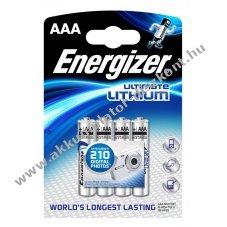 ENERGIZER Ultimate Lithium elem B4 AAA mikro 4db/csom