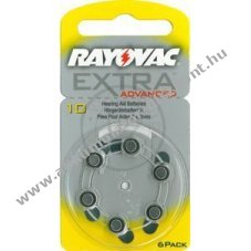 Rayovac Extra Advanced hallkszlk elem tpus 10 6db/csom.